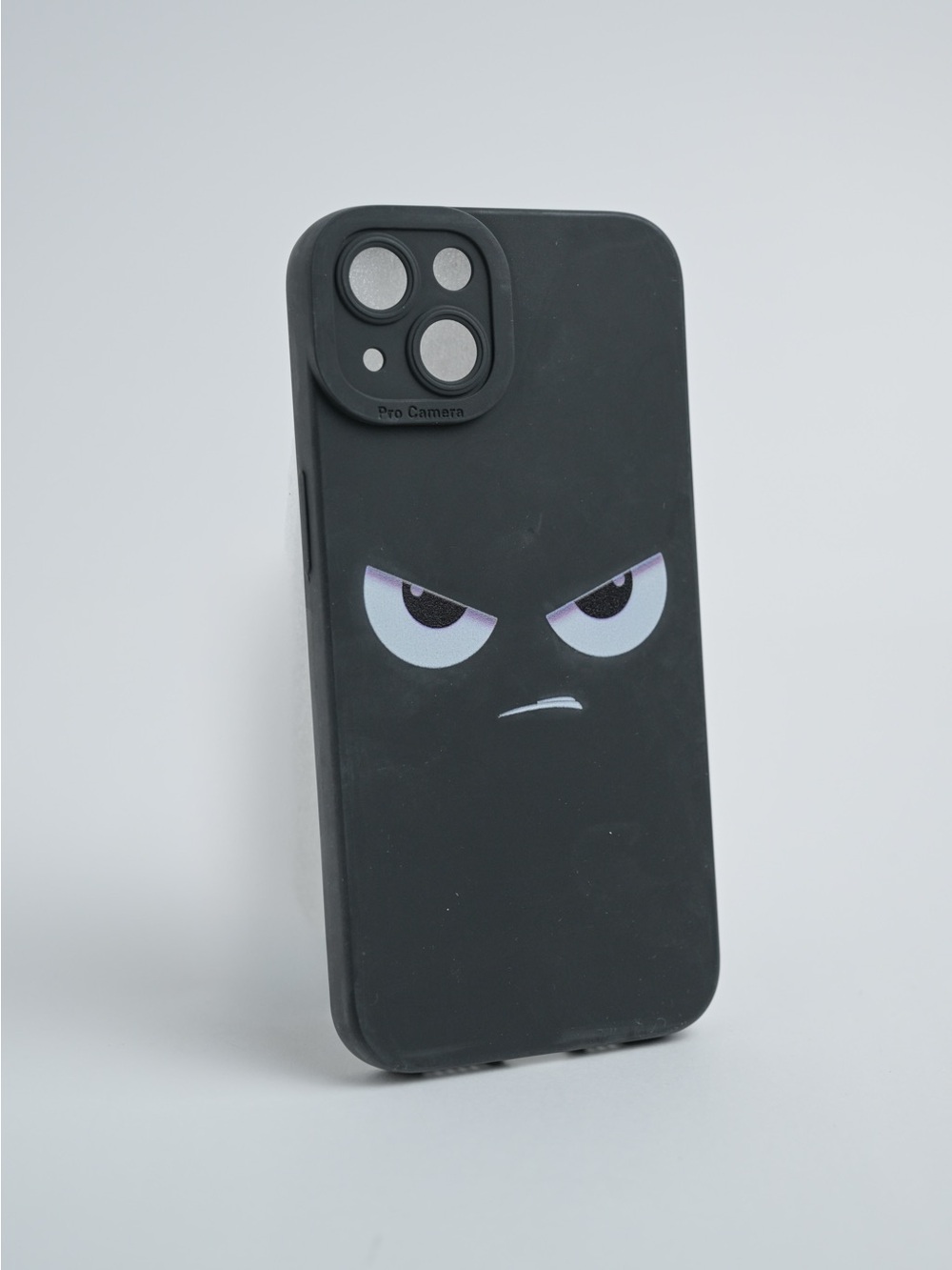 Angry Eyes Black Silicone Phone Case
